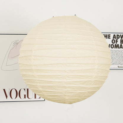 Paper Globe Hanging Light Fixture White Shade Adjustable Wire for Dining Room Living Room Bedroom Overhead Lighting Mid-Century Asian Inspir