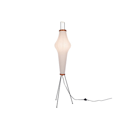 Handcrafted Paper Shade Tripod Standing Lamp 20 in White for Living Room Bedroom Reading Nook Accent Light Japandi Minimalist Decor