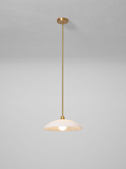 Globe Ceiling Light Fixture White Stone 16-Inch Dome Adjustable Cable Kitchen Island Dining Living Room Suspended Lamp E26 Socket