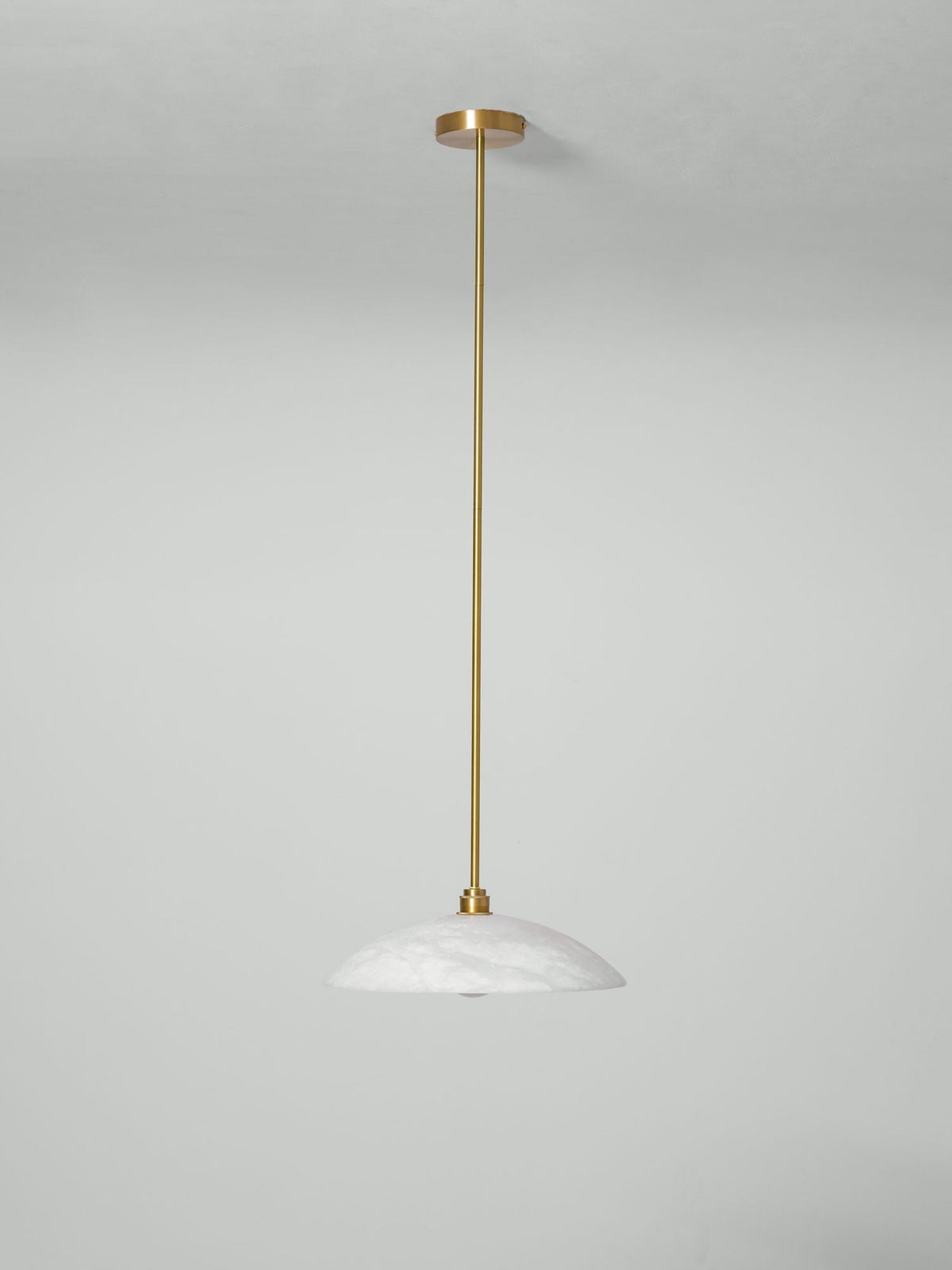Globe Ceiling Light Fixture White Stone 16-Inch Dome Adjustable Cable Kitchen Island Dining Living Room Suspended Lamp E26 Socket