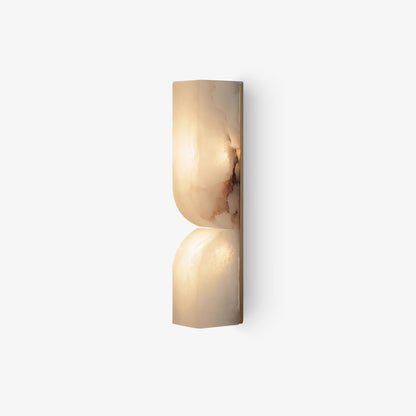 Alabaster LED Wall Light Fixture 14 inches Hardwired Gold Black Finish Adjustable Color Temperature for Bedroom Hallway Living Room Modern A
