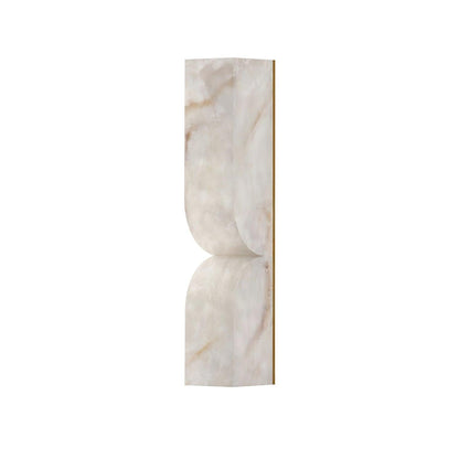 Alabaster LED Wall Light Fixture 14 inches Hardwired Gold Black Finish Adjustable Color Temperature for Bedroom Hallway Living Room Modern A