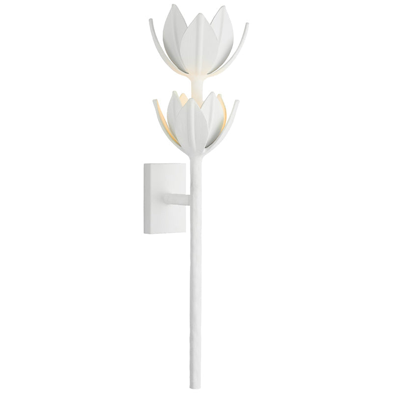 Metal Floral Sconce Three Height Choices Hardwired Accent Fixture for Entryways Bedrooms Dining Halls Modern Sculptural Form E12/E14 Base 11