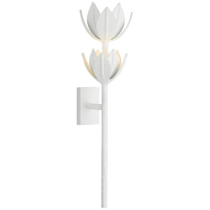 Metal Floral Sconce Three Height Choices Hardwired Accent Fixture for Entryways Bedrooms Dining Halls Modern Sculptural Form E12/E14 Base 11