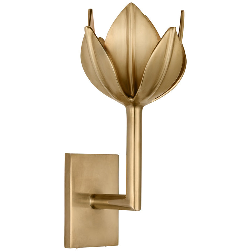 Metal Floral Sconce Three Height Choices Hardwired Accent Fixture for Entryways Bedrooms Dining Halls Modern Sculptural Form E12/E14 Base 11