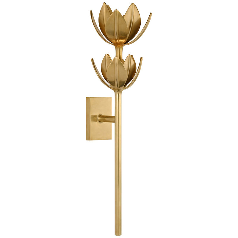 Metal Floral Sconce Three Height Choices Hardwired Accent Fixture for Entryways Bedrooms Dining Halls Modern Sculptural Form E12/E14 Base 11