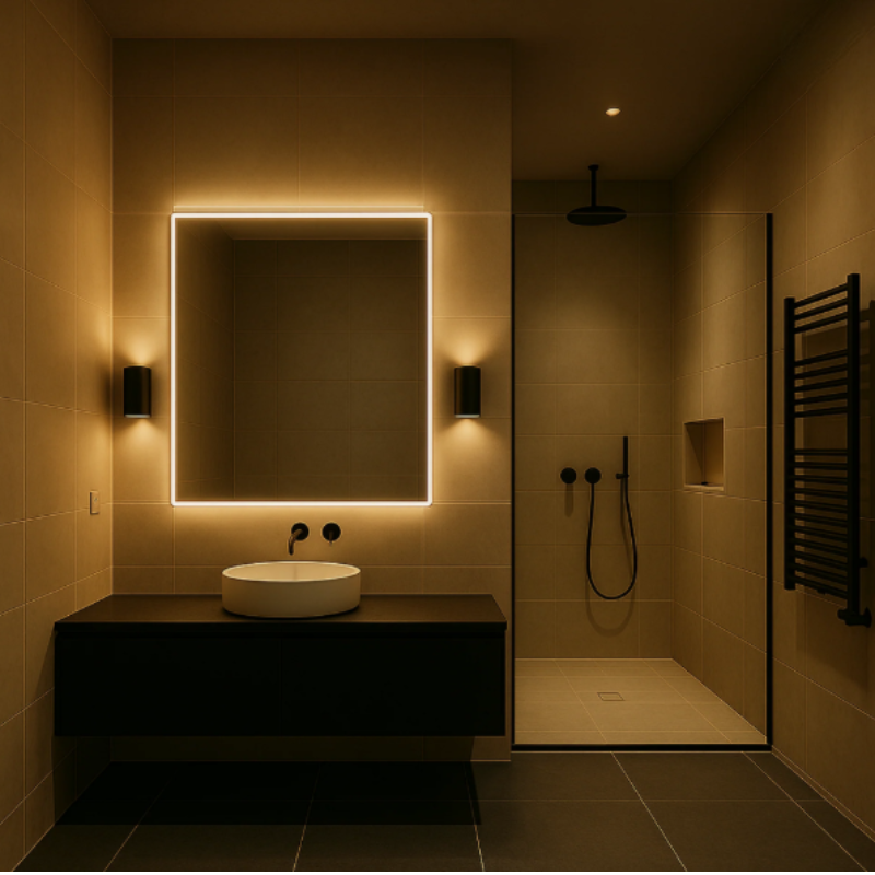Plug-In LED Night Light with Auto Sensor Dimmable Sconce 4.2 in Compact Black ABS 10W Warm White for Bedroom Hallway Bathroom Ambient Lighti