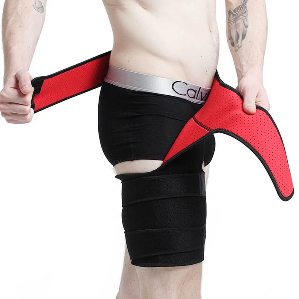 Hip Brace, Adjustable Hip and Thigh Compression Brace for Support, Breathable Thigh Brace for Daily Activity