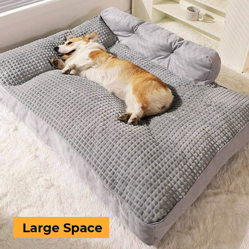 Orthopedic Pet Bed with Bolster Pillow for Dogs & Cats – Washable, Non-Slip Base, Year-Round Comfort