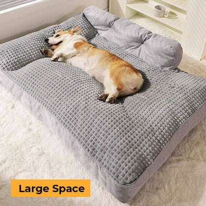 Orthopedic Pet Bed with Bolster Pillow for Dogs & Cats – Washable, Non-Slip Base, Year-Round Comfort