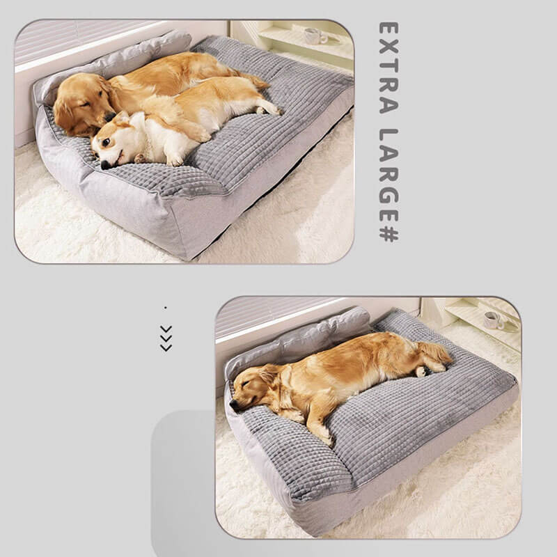Orthopedic Pet Bed with Bolster Pillow for Dogs & Cats – Washable, Non-Slip Base, Year-Round Comfort