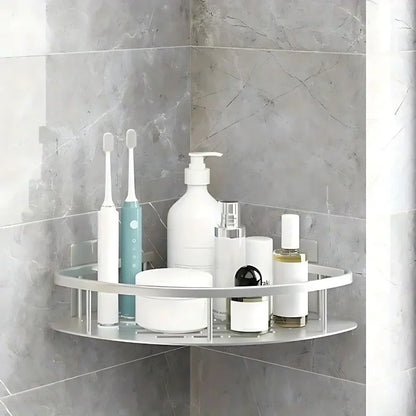 Wall-Mount Shower Caddy with 1 or 2 Tiers – Rust-Proof Stainless Steel Bathroom Storage Shelf for Shampoo, Soap & Toiletries