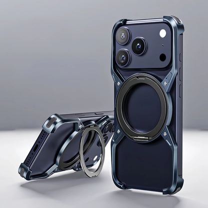Minimalist Metal Frame Phone Case for iPhone 14, 15, 16 & 17 – Ultra-Lightweight Drop Protection with X-Frame Design