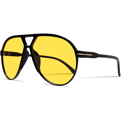 Large Square Aviator Sunglasses with UV400 Eye Protection for Men & Women | Classic Retro Eyewear for Driving, Beach, Outdoor