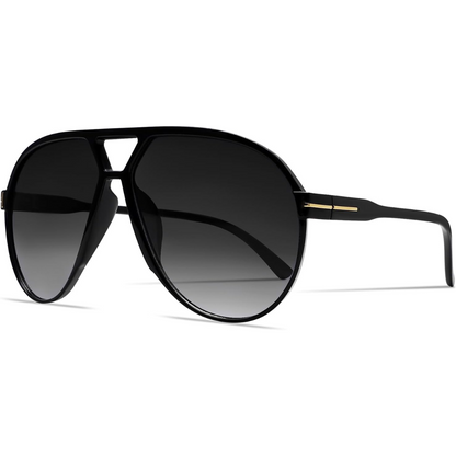 Amara | Retro Oversized Aviator Sunglasses with UV400 Protection | Unisex Design for Timeless Style