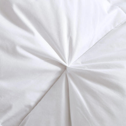 White Goose Down Comforter with Pinch Pleat Design - All-Season Medium Weight Duvet, 750 Fill Power, Breathable Insulation for Year-Round