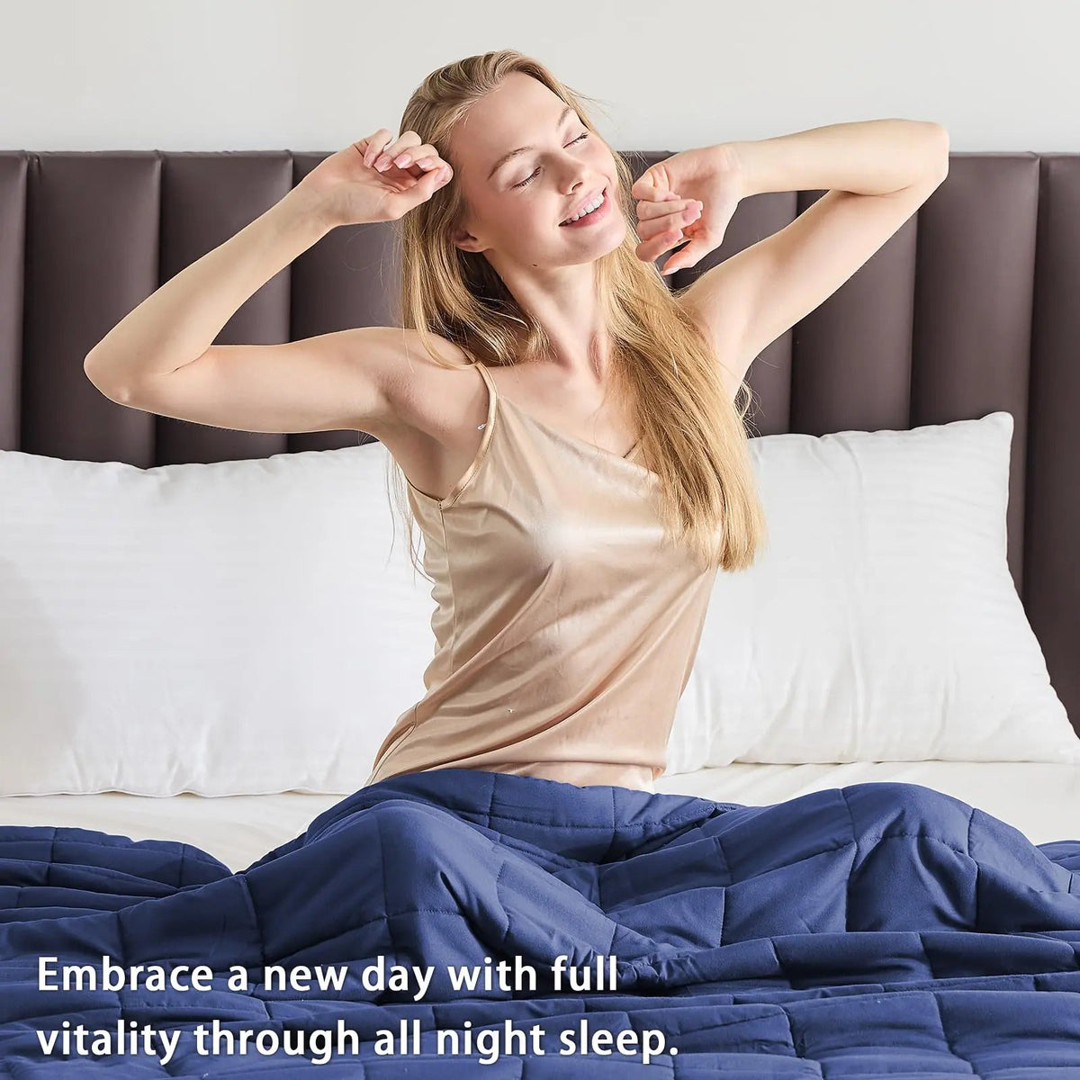 Weighted Cooling Blanket | Even Weight Distribution with Breathable Microfiber | Ideal for Year-Round Comfort