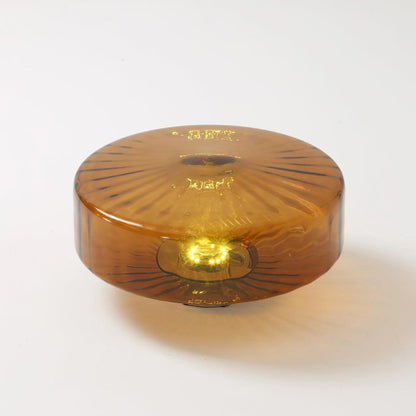 Flush Mount LED Ceiling Light Fixture 15 inch Amber Glass Chrome Finish Warm White for Bedroom Hallway Bathroom