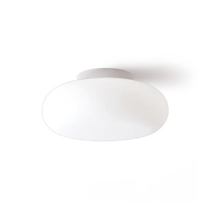Flush Mount LED Light Fixture White Metal Round 8-Inch for Bedroom Living Room Hallway Office Indoor Low Profile Modern Ceiling Lamp 12W 110