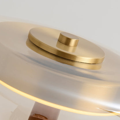 Desk Lamp with 3 Color Temperatures Glass and Brass LED Touch Light for Bedroom Office Nightstand Reading Warm Cool Neutral White 12W 10 Inc
