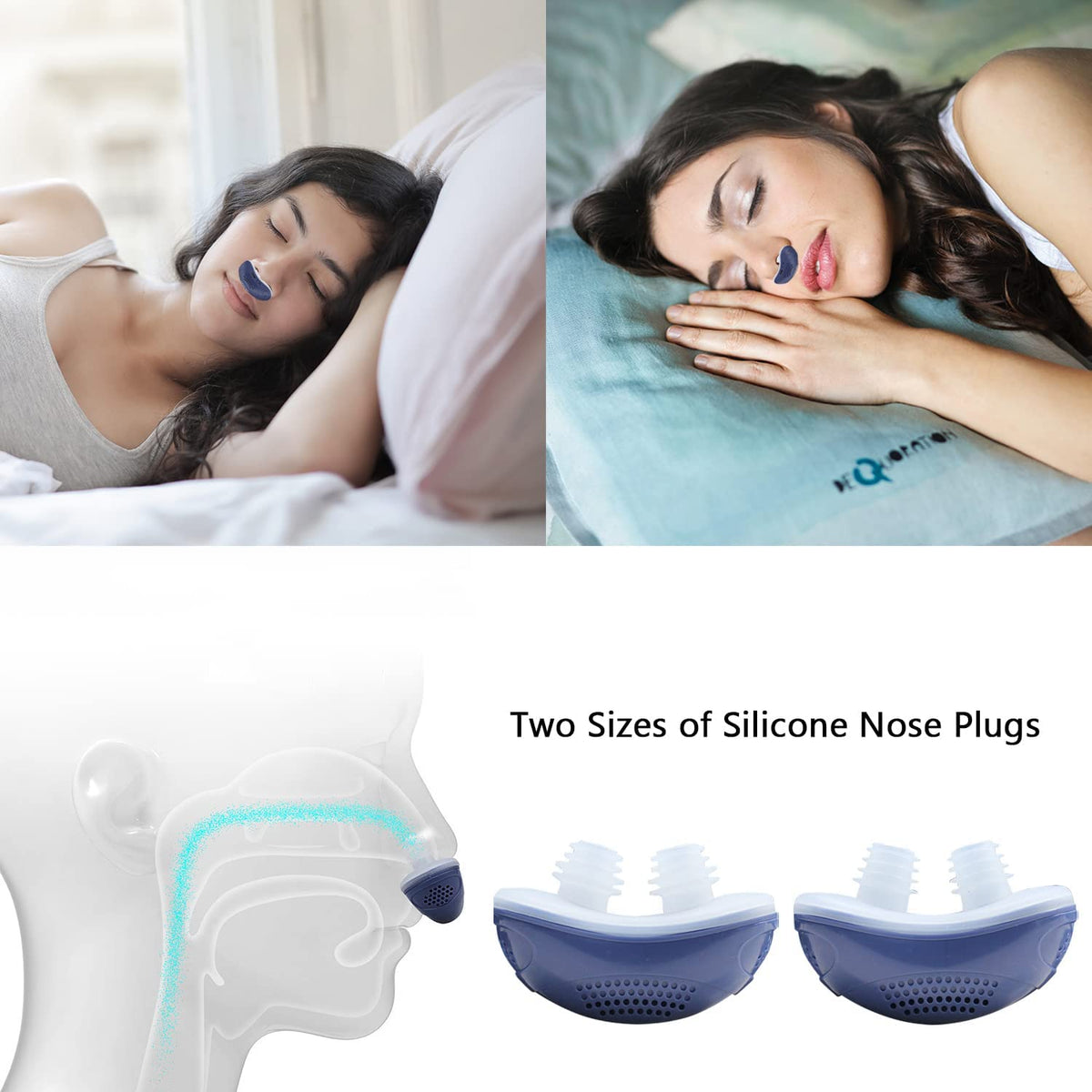 Compact Nasal Sleep Aid Device with Rechargeable Battery and Quiet Micro-Fan Technology for Better Rest