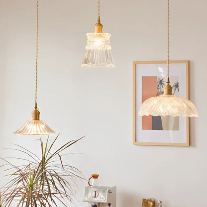 Adjustable Height Pendant Light with Clear Glass Shade Bronze Finish for Dining Table Kitchen Island Living Room Overhead Lighting