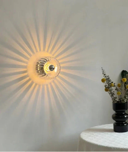 Frosted Glass Wall Sconce with Metal Base for Living Room, Bedroom, Hallway – Modern Minimalist E14 Light Fixture – 6.3 in Globe