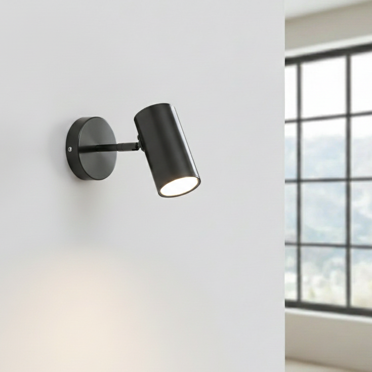 Adjustable Rotating Metal Wall Sconce with Integrated LED for Bedroom Reading Accent Lighting Hallway Art Display Task Light