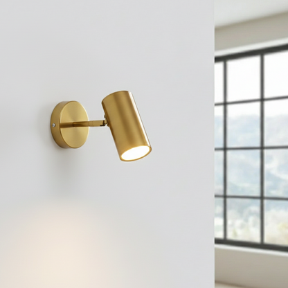 Adjustable Rotating Metal Wall Sconce with Integrated LED for Bedroom Reading Accent Lighting Hallway Art Display Task Light
