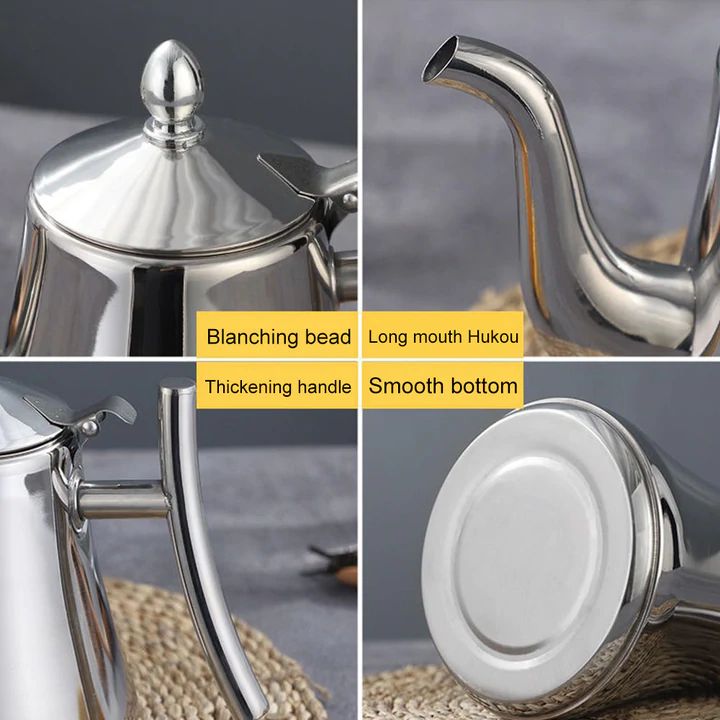 Induction Kettle with Built-In Filter – Stainless Steel Fast-Boil in Gold or Silver