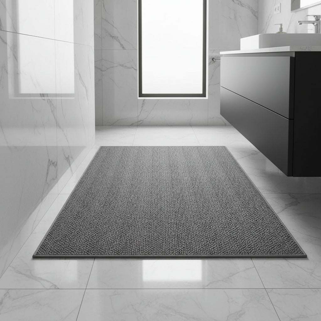 Quick-Dry Entryway Mat with Modern Geometric Design for Front Door & Hallway