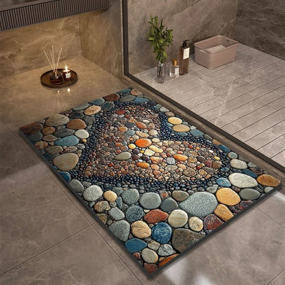DRYSTONE – Quick Dry Stone Bath Mat Non Slip Bathroom Floor Mat