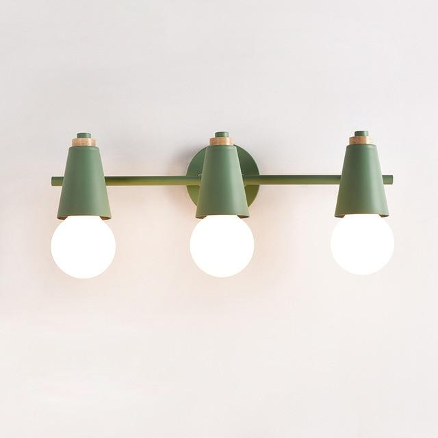Iron & Wood Sconce with Two Sockets for Bedroom Hallway Above Bed Mirror Vanity Task Lighting E27 Compatible 7.5 in W