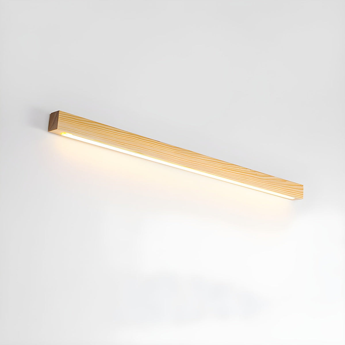 Wood Vanity Sconce 12W LED Integrated Fixture for Bathroom Mirror Hallway Entryway Indoor Low-Profile Contemporary Lighting Matte Acrylic Di