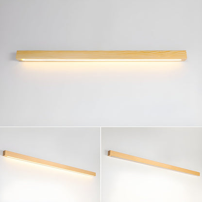 Wood Vanity Sconce 12W LED Integrated Fixture for Bathroom Mirror Hallway Entryway Indoor Low-Profile Contemporary Lighting Matte Acrylic Di