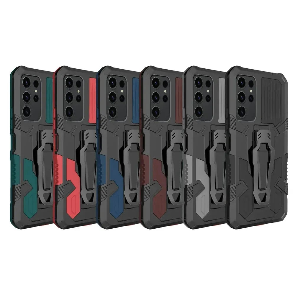 Heavy-Duty Belt Clip Phone Case for Samsung Galaxy – Rugged Dual-Layer Protection with Holster – S21 S22 S23 S24 S25 Plus Ultra