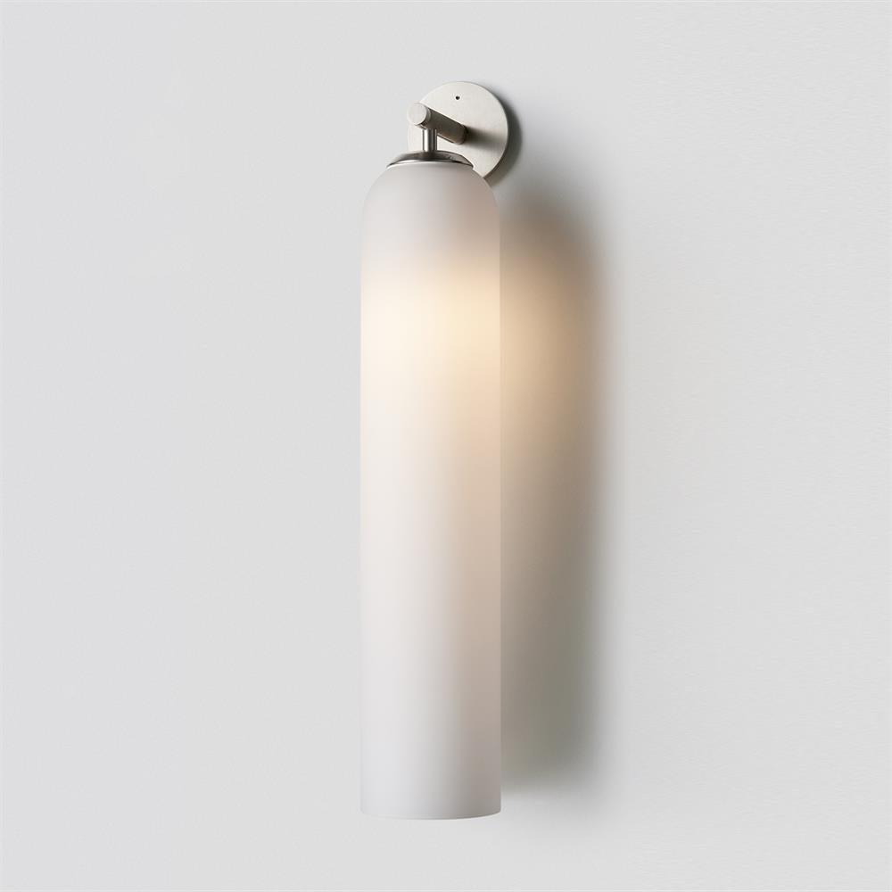 Cylindrical Glass Wall Sconce 19 Inch Vertical Light Fixture for Living Room Bedroom Hallway Ambient Lighting Up or Down Mount Gold Black Ni