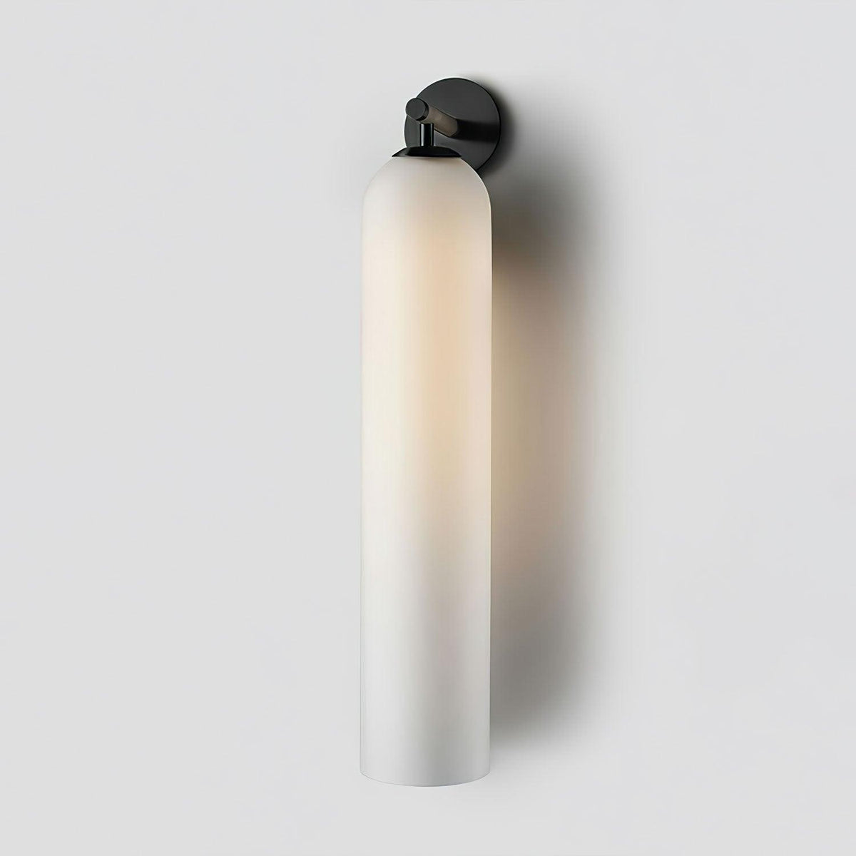 Cylindrical Glass Wall Sconce 19 Inch Vertical Light Fixture for Living Room Bedroom Hallway Ambient Lighting Up or Down Mount Gold Black Ni