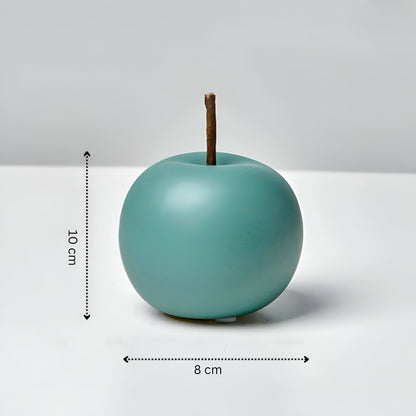 Artis Apple Ornament - Handcrafted Ceramic, Pastel Hues