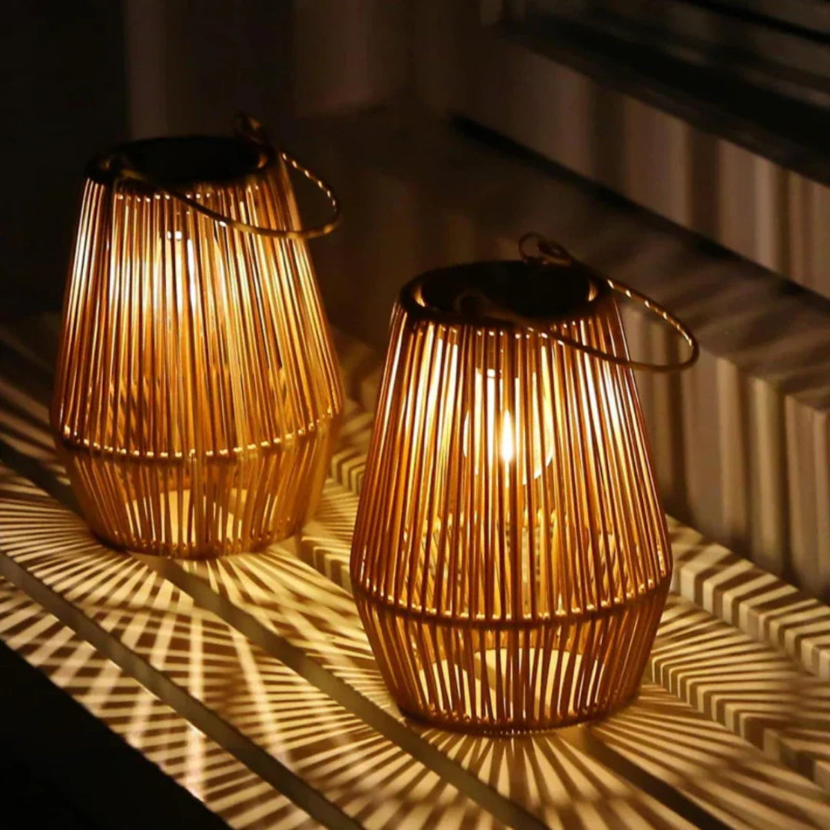 ArtisanGlow | Solar Garden Lantern with Handmade Waterproof Design | Unique Outdoor Lighting for Charming Ambiance