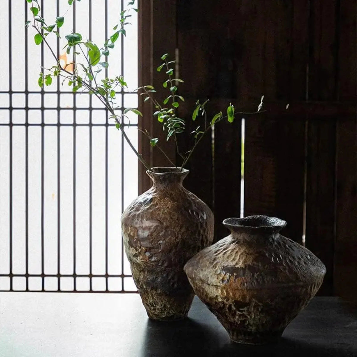 Artisan Collection | Decorative Vase with Textured Glaze | Elegant Ceramic Accent for Modern Interiors