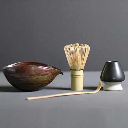 Artisan Matcha Set | Traditional Matcha Tea Set with Bamboo Whisk & Ceramic Bowl for Authentic Tea Experience