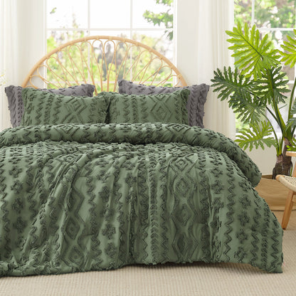Ortekor Artistic Comforter Set | King Comforter Set with Intricate Embroidery | Ultra-Soft Bedding for Year-Round Comfort