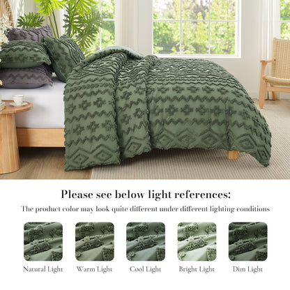 Ortekor Artistic Comforter Set | King Comforter Set with Intricate Embroidery | Ultra-Soft Bedding for Year-Round Comfort