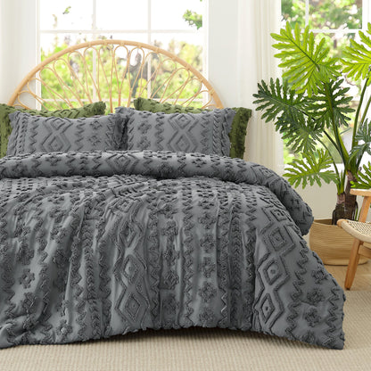 Ortekor Artistic Comforter Set | King Comforter Set with Intricate Embroidery | Ultra-Soft Bedding for Year-Round Comfort