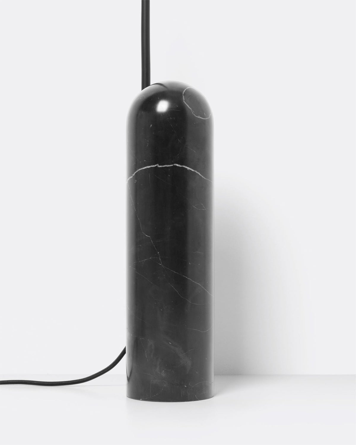 Arched Reading Floor Lamp with Marble Base – Modern Black Metal Accent Light for Living Room, Bedroom & Home Office