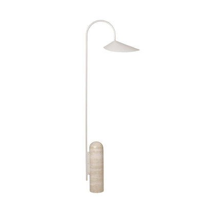 Arched Reading Floor Lamp with Marble Base – Modern Black Metal Accent Light for Living Room, Bedroom & Home Office