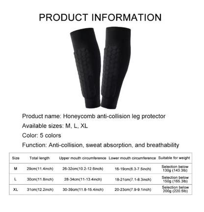 Ortekor Athletic Gear | Soccer Shin Guard Sleeves with Shockproof Padding | Lightweight Compression Fit for Ultimate Protection
