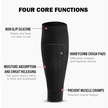 Ortekor Athletic Gear | Soccer Shin Guard Sleeves with Shockproof Padding | Lightweight Compression Fit for Ultimate Protection