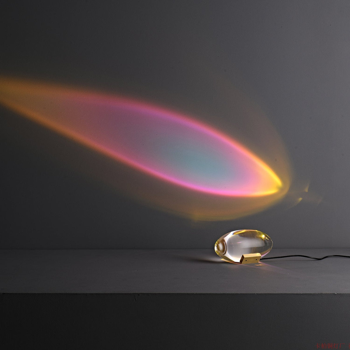LED Desk Lamp Chrome Oval Crystal Glass 6.3 in Adjustable Color Temperature 3000K 4000K 6000K Bedside Accent Light for Bedroom Living Room O